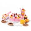 Dětský plastový narozeninový dort růžový KX9745