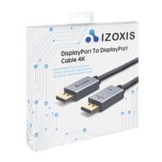 RS Izoxis 18930 Kabel DisplayPort Display DP-DP 60Hz 4K 2m, černý