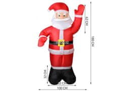 RS Nafukovací Santa Claus 180 cm LED