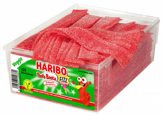 Haribo Pasta Basta - kyselé pásky s příchutí jahod 1125g