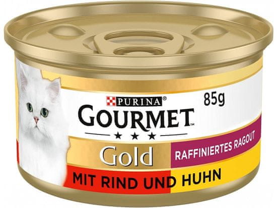 Purina  GOURMET Gold s hovězím a kuřecím 85 g