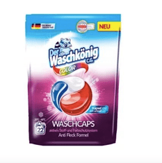 Waschkönig WaschKönig TRIOCAPS Color Kapsle na praní 22ks