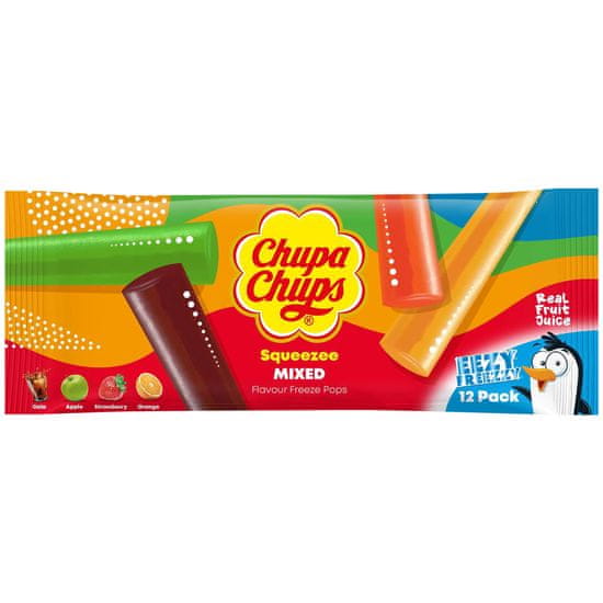 Chupa Chups  Squeezee Freeze Pops vodové zmrzliny 12x50ml