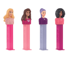 PEZ  Figurka Barbie + ovocné štangličky 2x8.5g