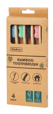 RS RS Bambusové zubní kartáčky 4 ks