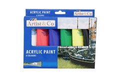 Artist &Co Akrylové barvy 6 ks x 75 ml