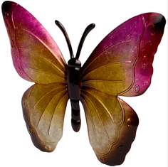 RS RS Dekorativní motýl kovový fialový 23 cm