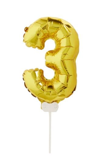AVEC  Nafukovací balónky zapichovací čísla narozeninová zlaté 36 cm Číslo: 0