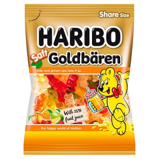 Haribo Goldbären Saft želé medvídci s 25% ovocné šťávy z koncentrátů 175g
