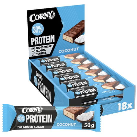 Corny proteinová tyčinka 30% kokos 18 x 50 g