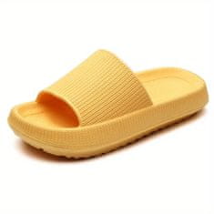 VIVVA® Módní Pěnové Pantofle na robustní platformě, Dámské Pantofle / Pánské Pantofle, Zdravotní pantofle | FLIPSY , žlutá, 42