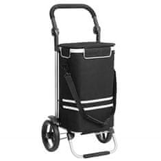 Songmics Nákupní vozík, nákupní taška s chladící přihrádkou 35l, 44x35x100cm