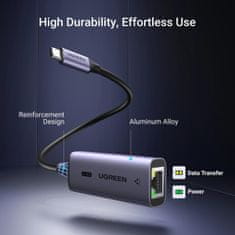 Ugreen CM648 síťový adaptér USB-C / RJ45 2.5G, šedý