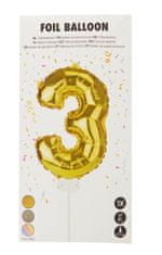 AVEC  Nafukovací balónky zapichovací čísla narozeninová zlaté 36 cm Číslo: 1