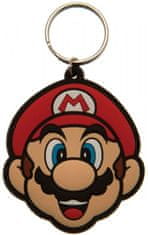 CurePink Gumový přívěsek na klíče - klíčenka Nintendo: Super Mario (4,5 x 6 cm)