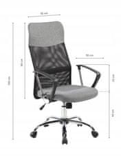 ModernHome Kancelářská židle Ellena GoodHome světle šedá
