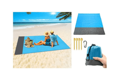 Leventi Magická podložka na pláž 210x200cm - modrá
