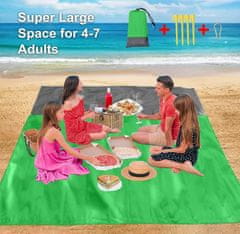 Leventi Magická podložka na pláž 210x200cm - zelená