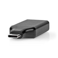 Nedis USB-C adaptér | USB 3.2 Gen 1 | USB-C samec | HDMI výstup | 4K@60Hz | Kulatý | Niklovaný | Černá / šedá | Box 