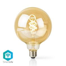 Nedis Žárovka SmartLife LED | Wi-Fi | E27 | 350 lm | 5,5 W | Studená bílá / Teplá bílá | 1800 - 6500 K | Sklo | Android / IOS | G125 | 1 ks 