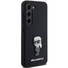 Karl Lagerfeld Originální kryt KARL LAGERFELD hardcase Silicone Ikonik Metal Pin KLHCS24SSMHKNPK pro Samsung Galaxy S24 , barva černá