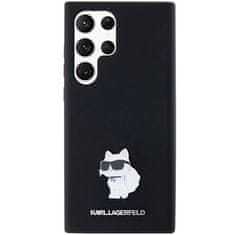 Karl Lagerfeld Originální kryt KARL LAGERFELD hardcase Silicone Choupette Metal Pin KLHCS24LSMHCNPK pro Samsung Galaxy S24 Ultra , barva černá