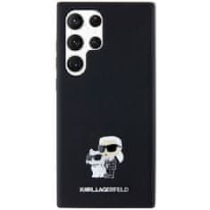 Karl Lagerfeld Originální kryt KARL LAGERFELD hardcase Silicone Karl&Choupette Metal Pin KLHCS24LSMHKCNPK pro Samsung Galaxy S24 Ultra , barva černá