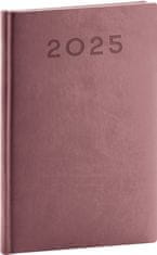 Grooters Týdenní diář Aprint Neo 2025, růžový, 15 × 21 cm