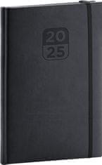 Grooters Týdenní diář Aprint Top 2025, černý, 15 × 21 cm