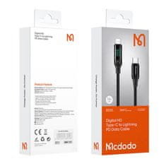 Mcdodo Kabel Mcdodo CA-1030 USB-C na Lightning, 36 W, 1,2 m (černý)
