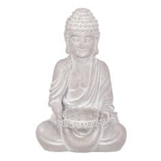 Autronic Budha, svícen na čajovou svíčku, betonová dekorace