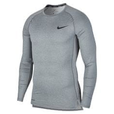 Nike Tričko na trenínk šedé S Pro Top Compression Crew