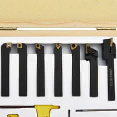 Vidaxl 12dílné nože s vyměnitelnými plátky pro soustruh 8 x 8 mm 70 mm