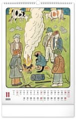 Grooters Nástěnný kalendář Josef Lada 2025, 33 × 46 cm