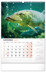 Grooters Nástěnný kalendář Rybářský 2025, 33 × 46 cm