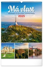 Presco Publishing Nástěnný kalendář Má vlast 2025, 33 × 46 cm