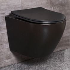 BPS-koupelny Závěsný WC komplet bez příruby NV-Delos BLM, včetně sedátka