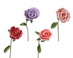 Kaemingk Pletená květinová dekorace z krásné růže 40x6 cm