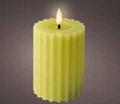 Kaemingk Dekorativní vosková svíčka LED zelená 12 cm