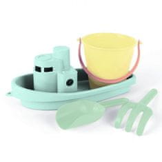 Dantoy loďka a hračky na písek 4ks Pastel Blue 24m+