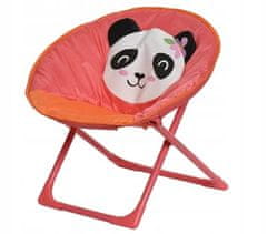 Kaemingk Dětská zahradní židle růžová se vzorem pandy 52x42x48cm