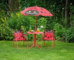 Kaemingk Dětský zahradní set se skládacím deštníkem červený