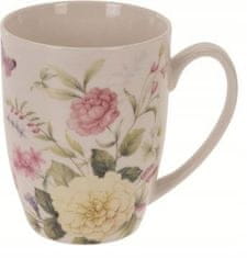 Koopman Porcelánový hrnek na kávu a čaj 300 ml květinový design