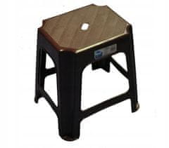 PSB Hnědá stupínková stolička 42x40x34 cm praktická stolička