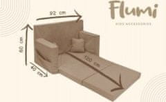 Flumi Flumi dětský gauč dětská pohovka s funkcí spaní do dětského pokoje - rozkládací pohovka s funkcí lůžka - manšestr , béžová