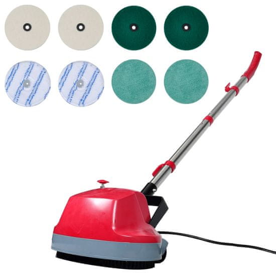 Vidaxl 5 v 1 Stroj na čištění a leštění podlahy, s dvojitou hlavou