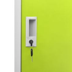 Vidaxl Uzamykatelná skříň světle šedá a zelená 90 x 45 x 92,5 cm ocel