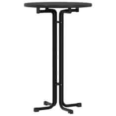 Vidaxl Jídelní stůl černý Ø 70 x 110 cm kompozitní dřevo a ocel