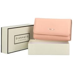 DIANA & CO Elegantní dámská koženková peněženka Žofie, růžová