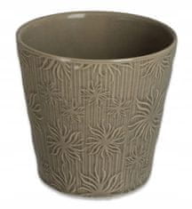 Polnix Keramický kryt 12,5x13,5 cm dekorativní šedý